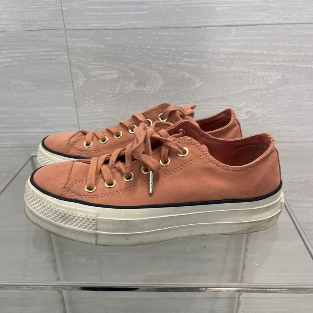 Converse All Star Pink Low Top Platform Sneakers 7