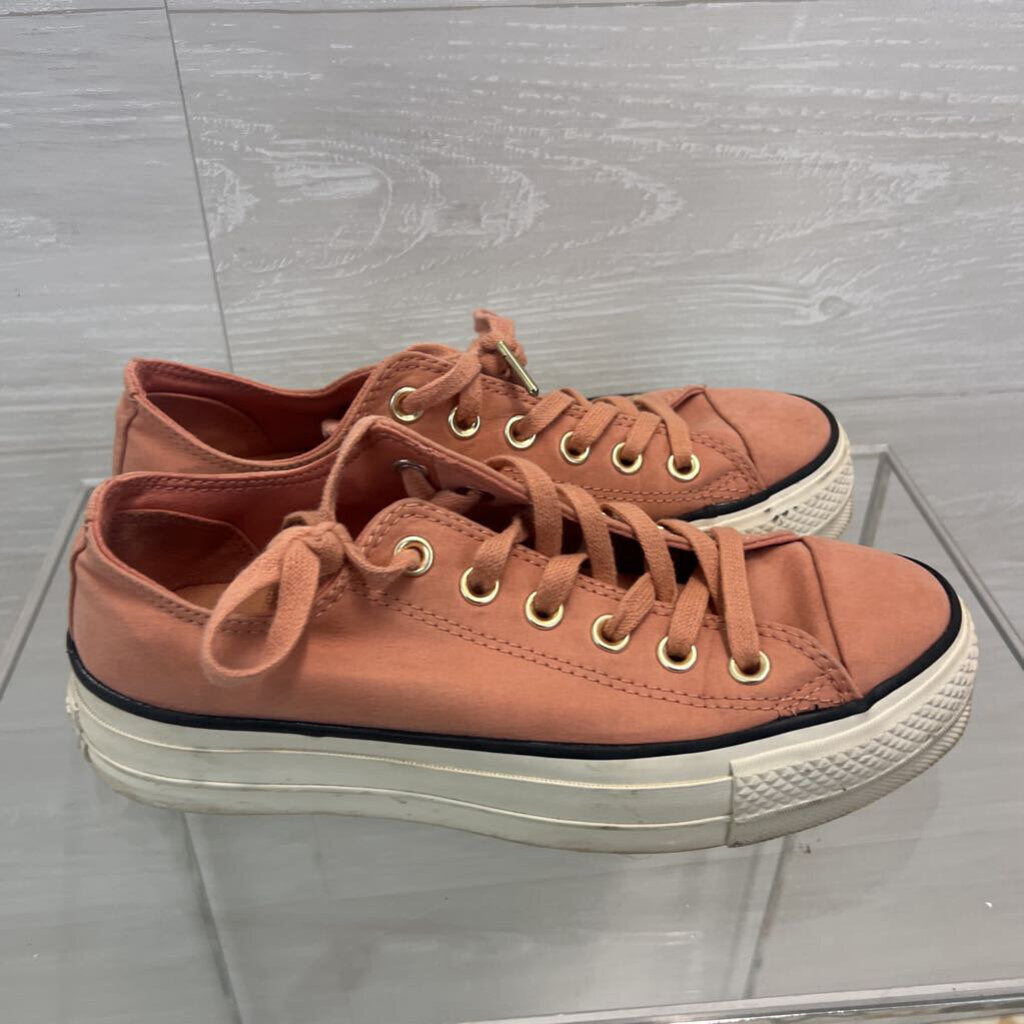 Converse All Star Pink Low Top Platform Sneakers 7