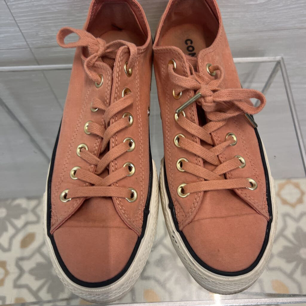 Converse All Star Pink Low Top Platform Sneakers 7