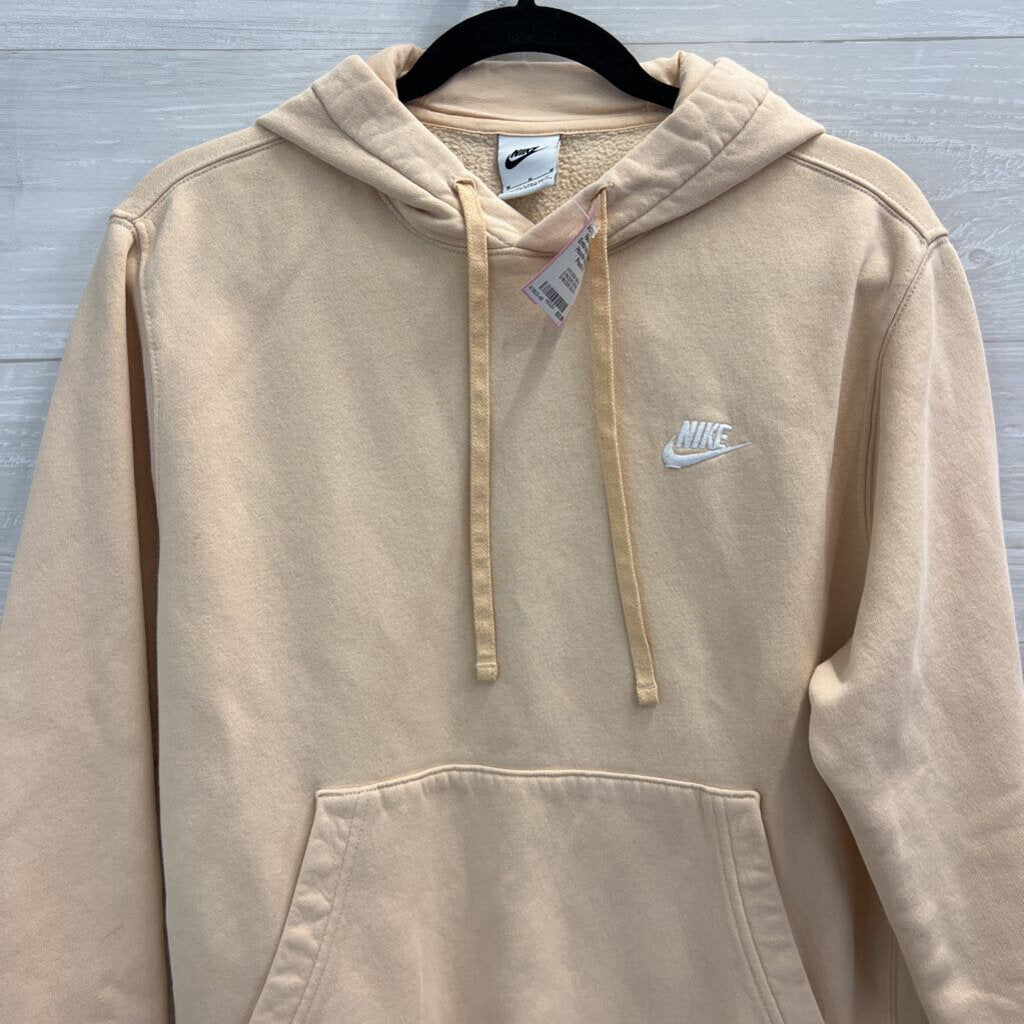 Nike Peach Embroidered Logo Hoodie Medium