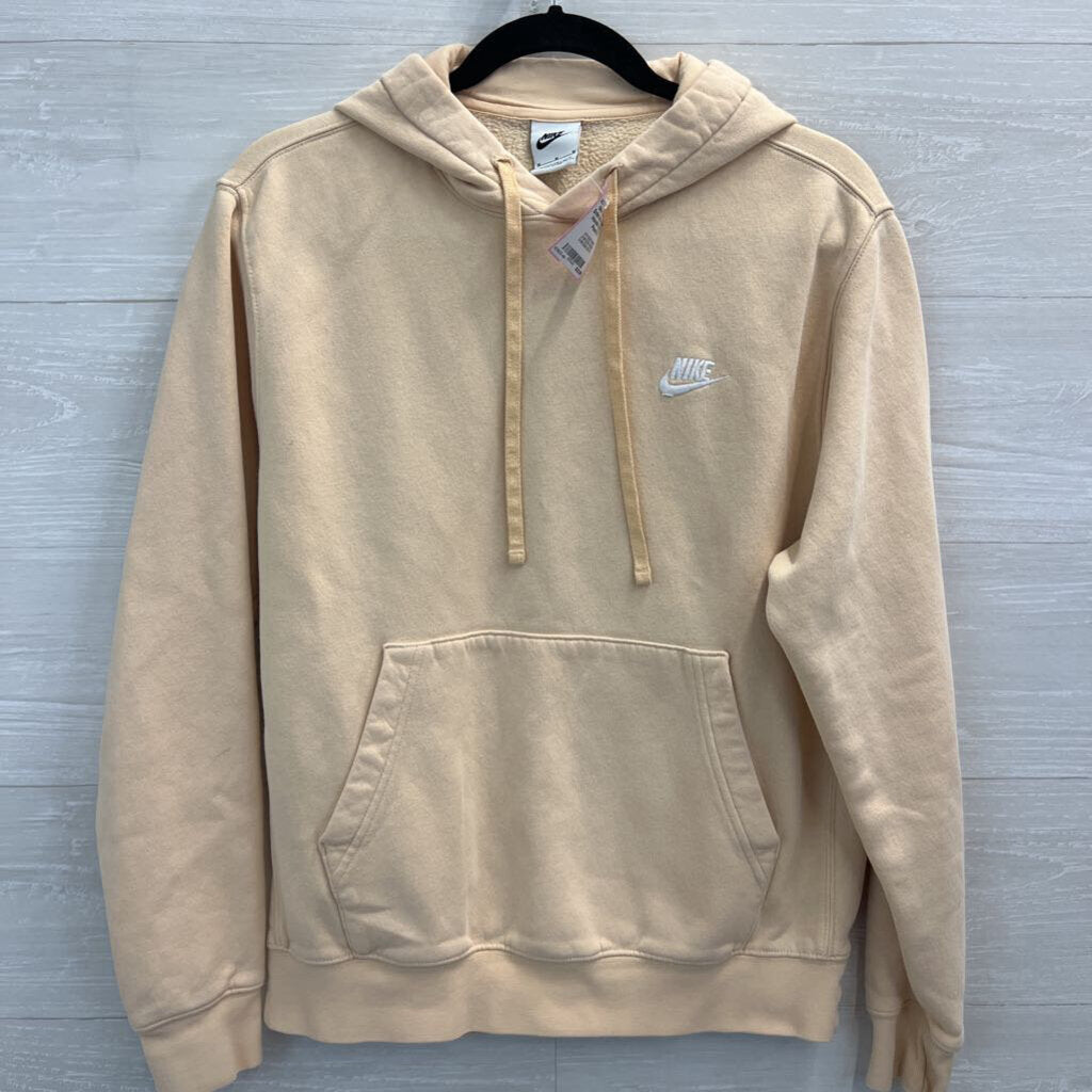 Nike Peach Embroidered Logo Hoodie Medium