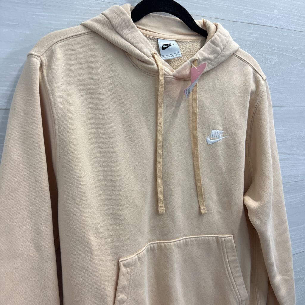 Nike Peach Embroidered Logo Hoodie Medium