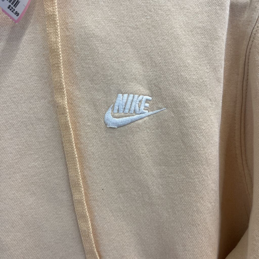 Nike Peach Embroidered Logo Hoodie Medium