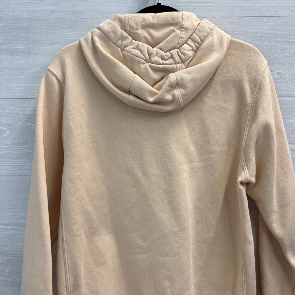 Nike Peach Embroidered Logo Hoodie Medium