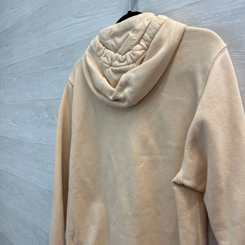 Nike Peach Embroidered Logo Hoodie Medium