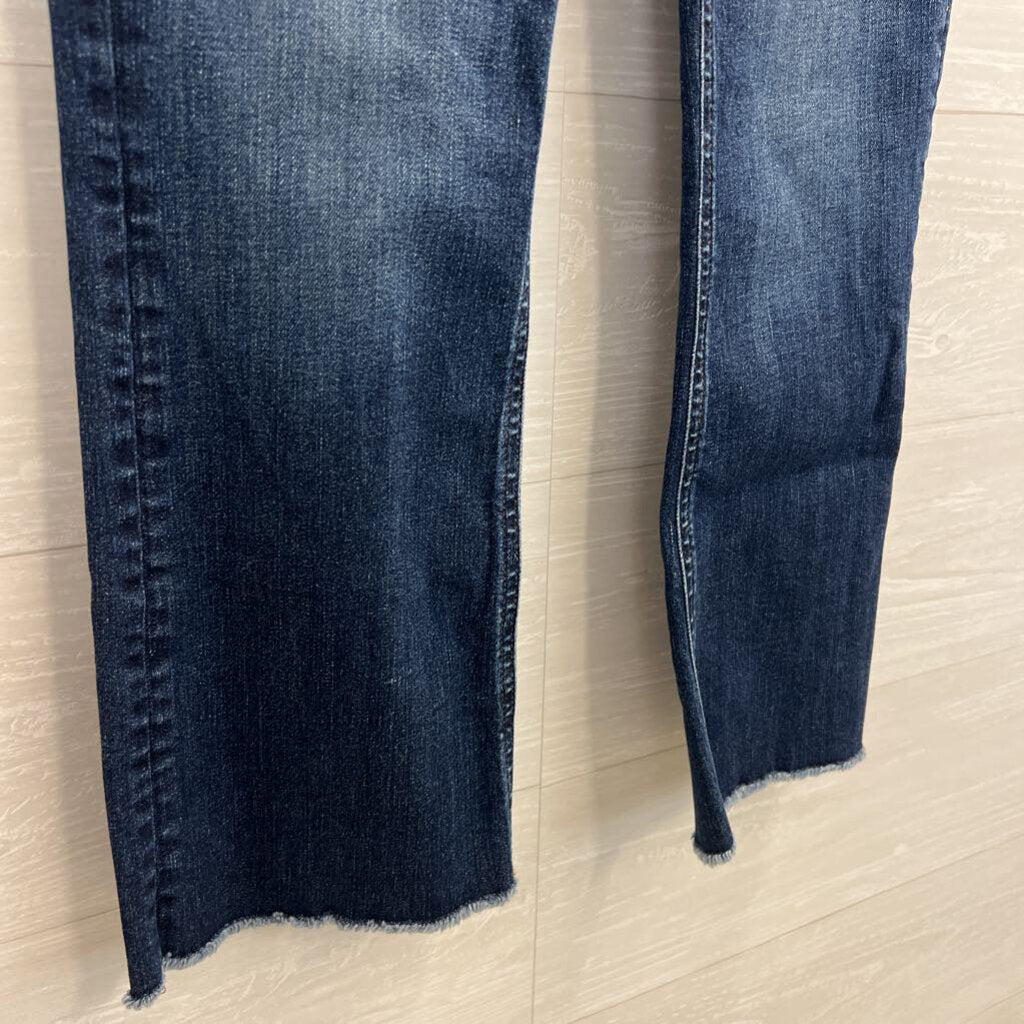 J Crew Dark Wash 9" Billie Demi Boot Crop Jeans 26