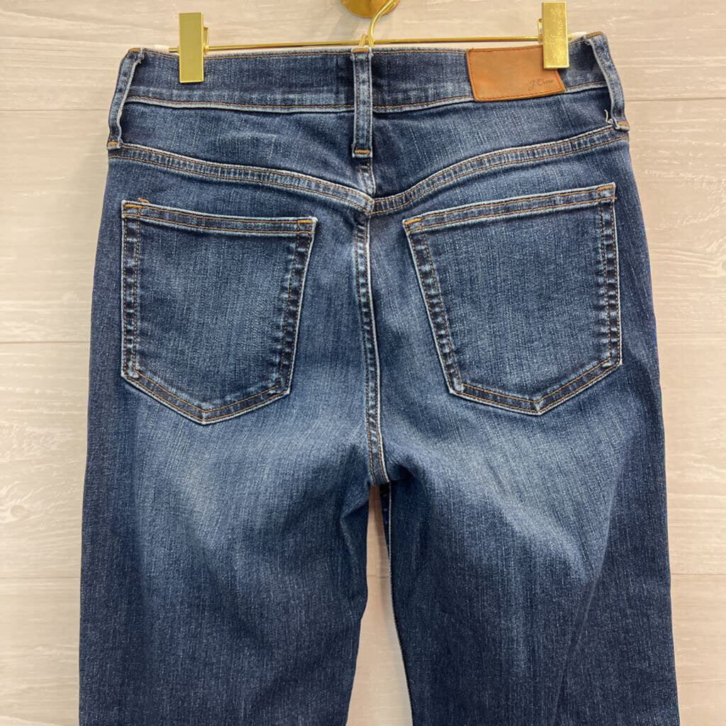 J Crew Dark Wash 9" Billie Demi Boot Crop Jeans 26