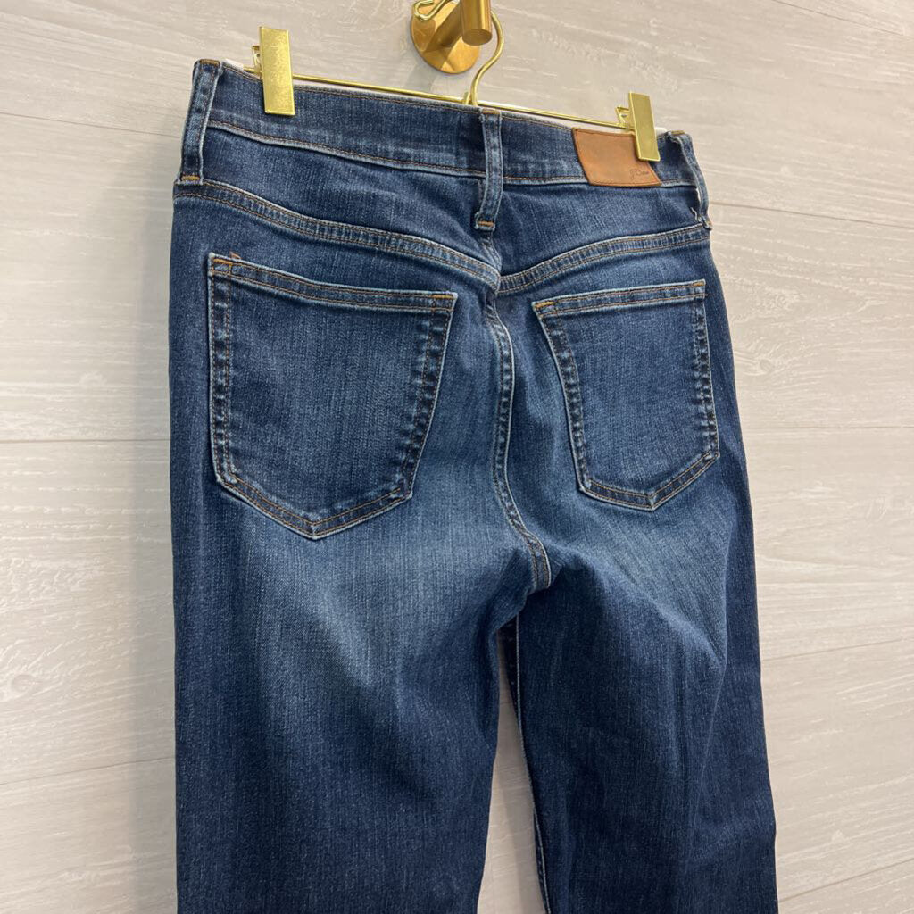 J Crew Dark Wash 9" Billie Demi Boot Crop Jeans 26