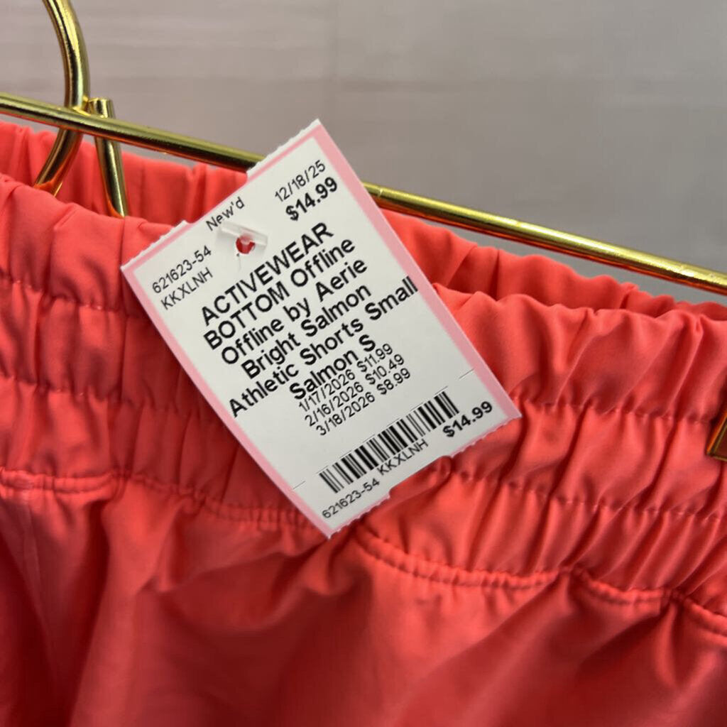 Offline by Aerie Bright Salmon Athletic Shorts Small