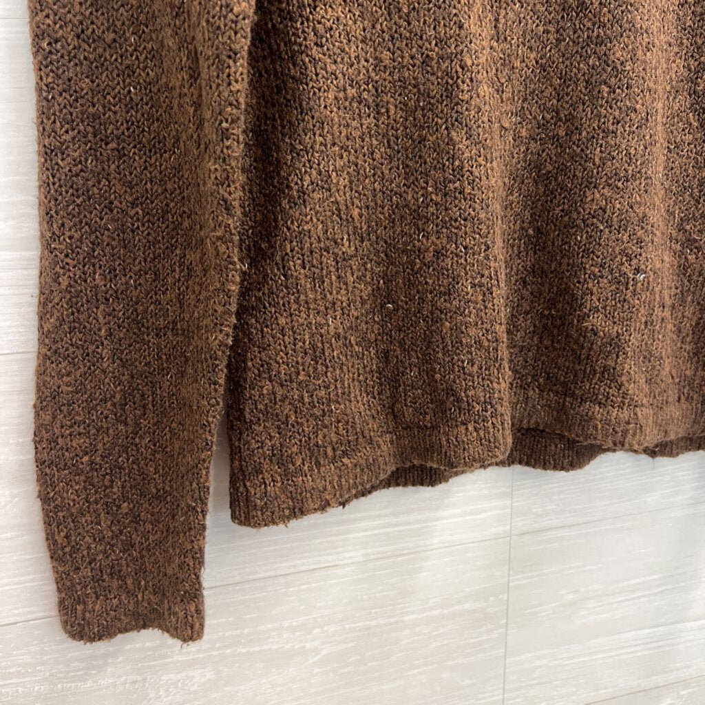 Woolrich Brown Knit Quarter Zip Pullover Medium