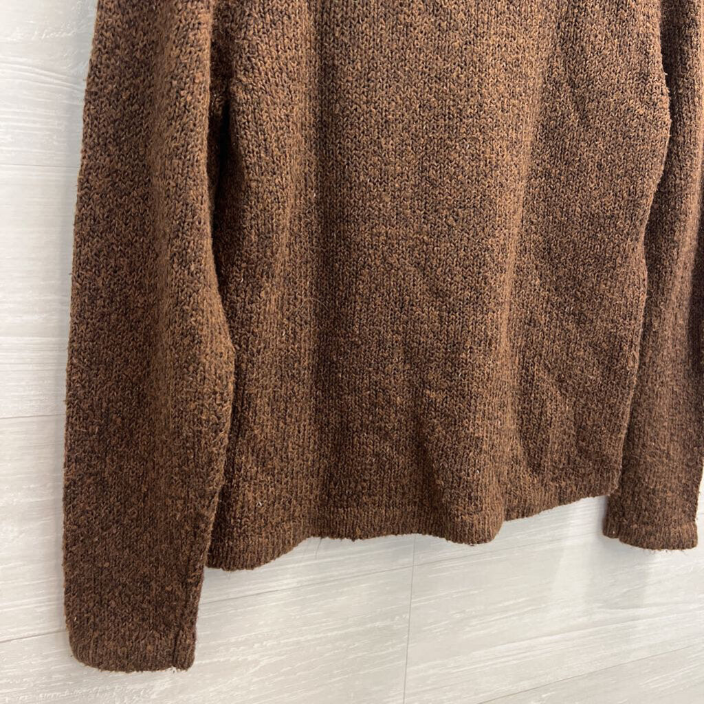 Woolrich Brown Knit Quarter Zip Pullover Medium