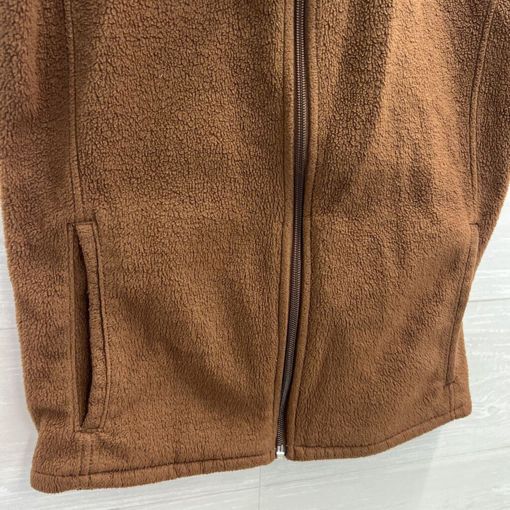 Woolrich Brown Fleece Zip Up Vest Medium