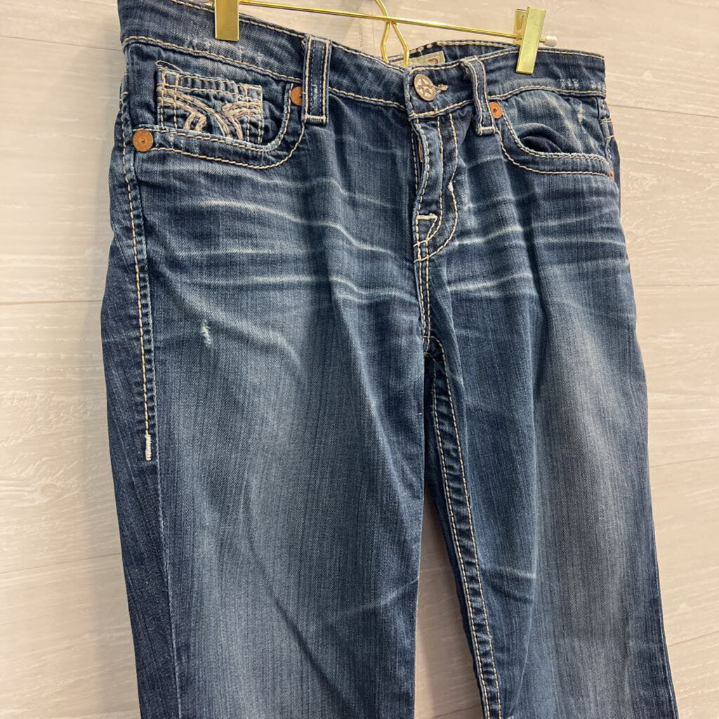 Big Star Medium Wash Miki Flare Leg Jeans 28 Long