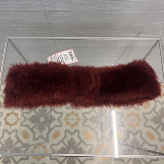 Vintage Terry Lewis Burgundy Faux Fur Head Wrap