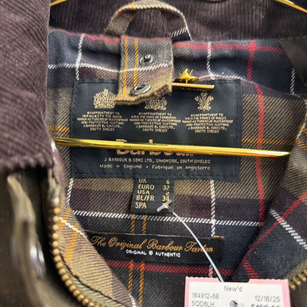 Barbour Olive Classic Bedale Jacket with Sylkoil Hood 2