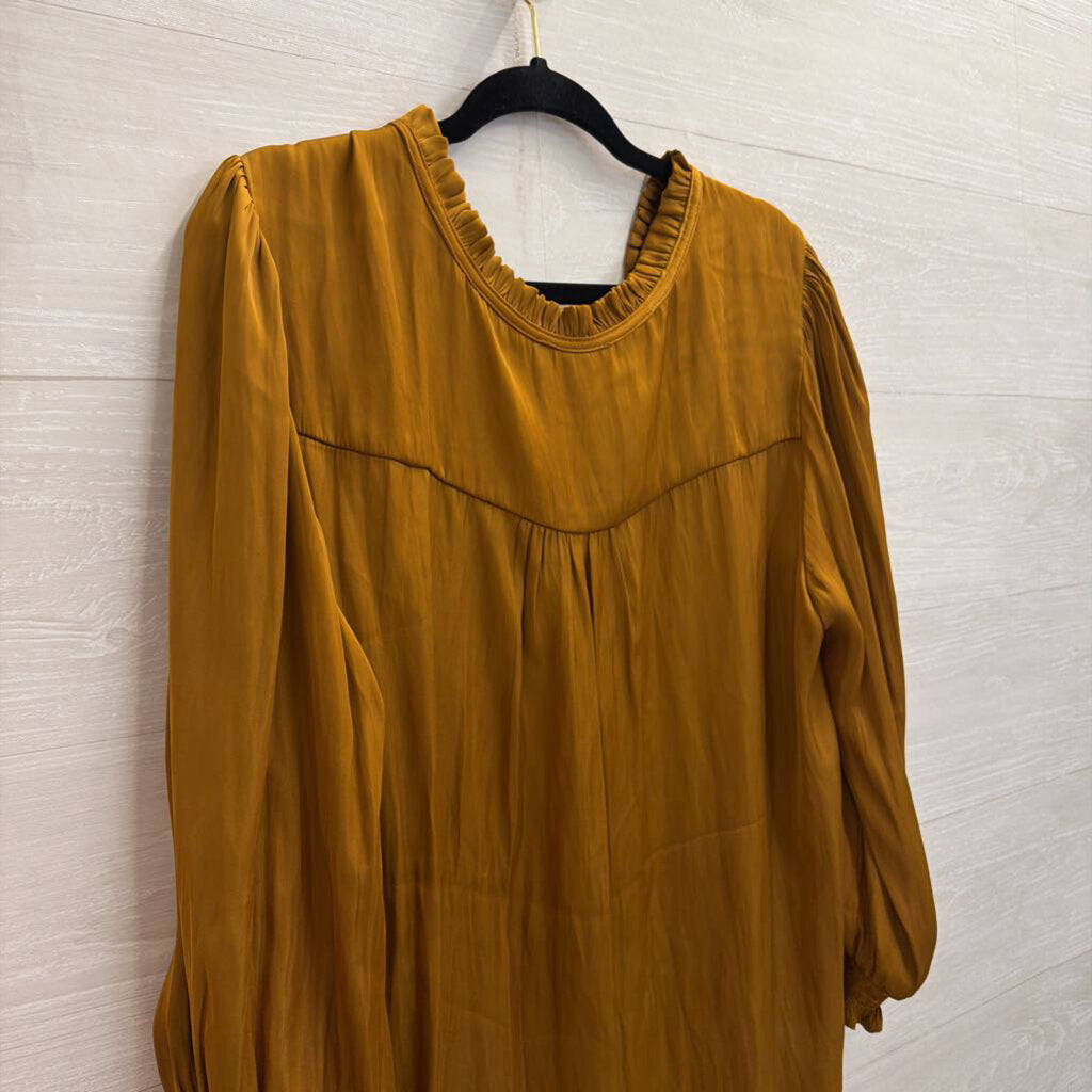 Rachel Zoe Silky Brown Long Sleeve Top 1X
