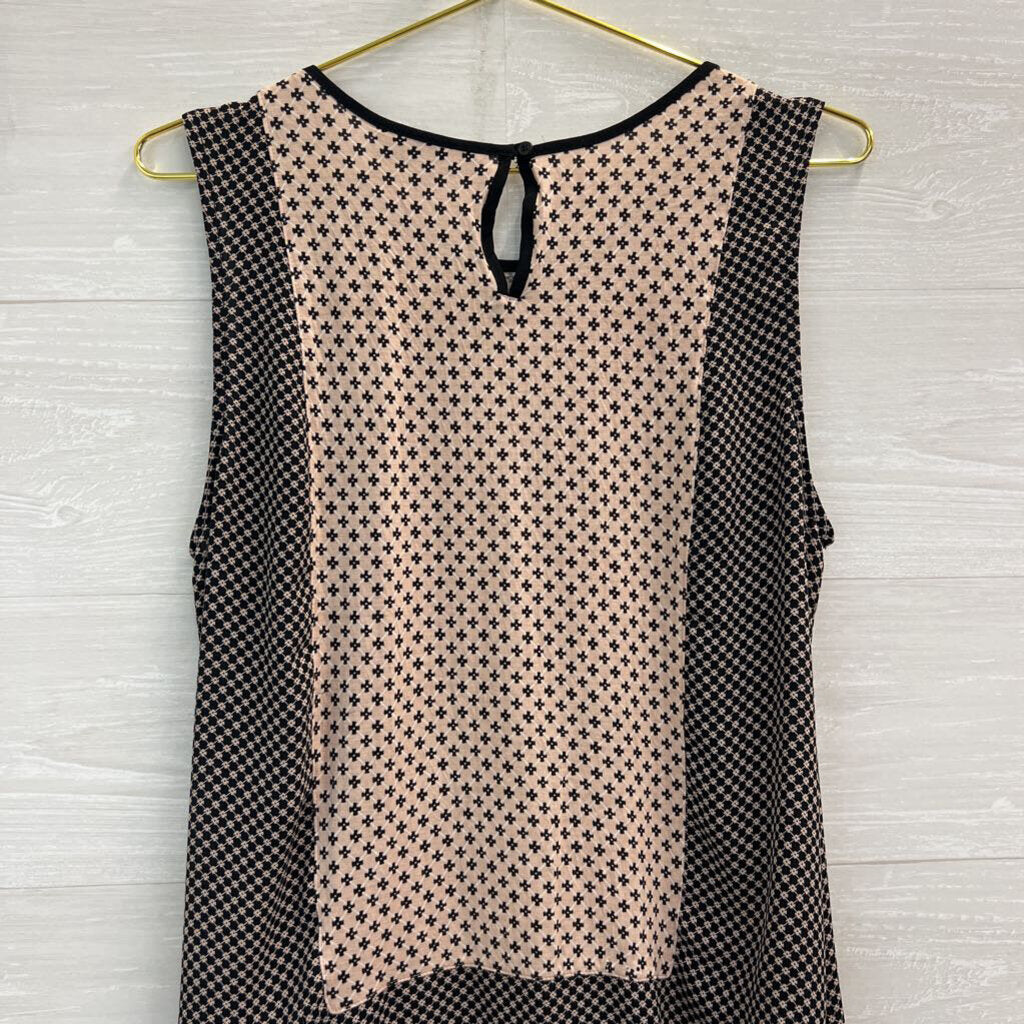 Loft Brown/ Black Print Tank Top Large