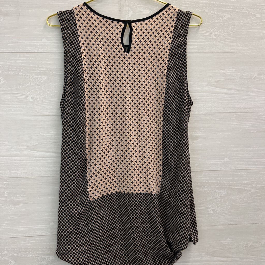 Loft Brown/ Black Print Tank Top Large