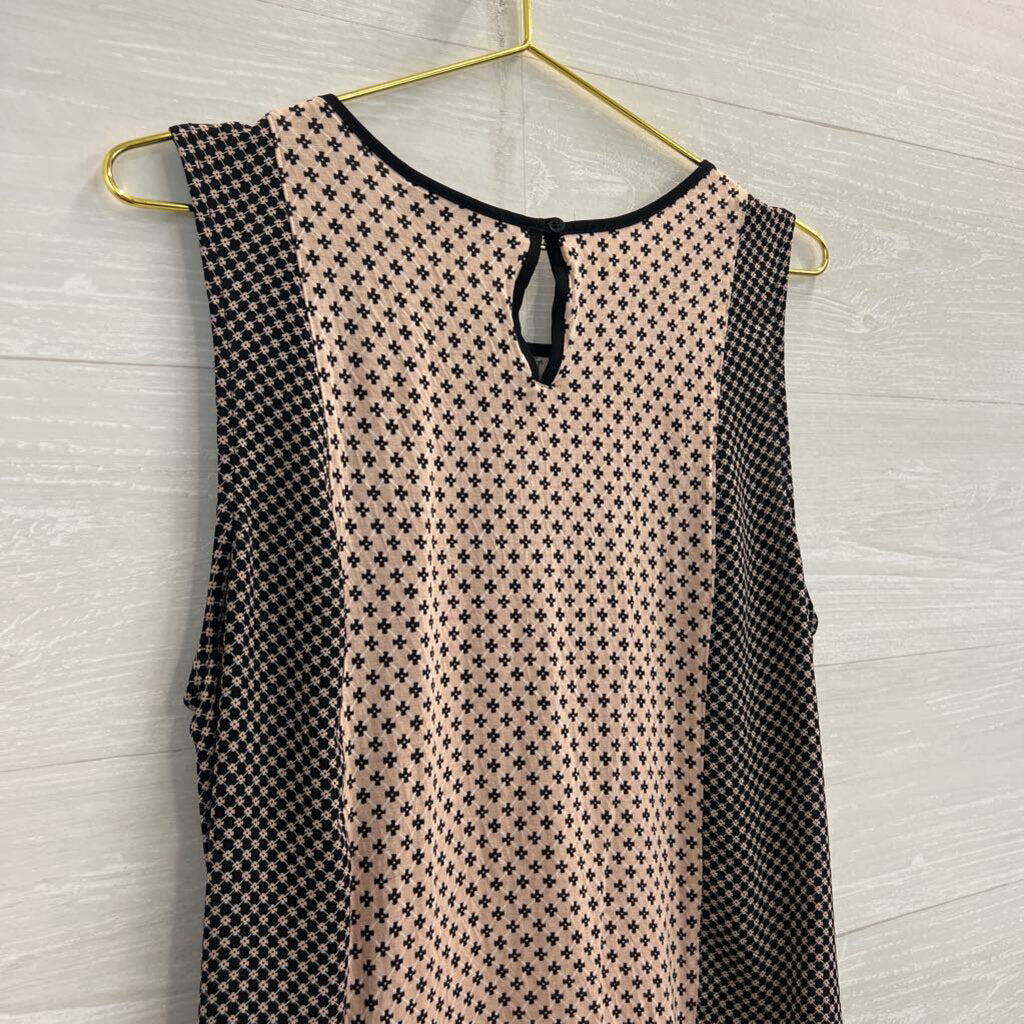 Loft Brown/ Black Print Tank Top Large