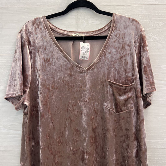 Spring and Mercer Pink Velvet Legging Short Sleeve Top Extra Large