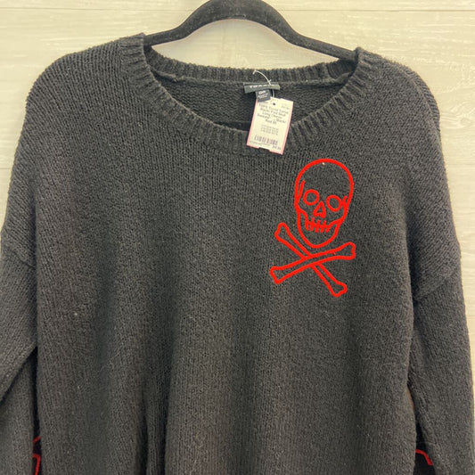 Torrid Black/ Red Skull Long Sleeve Sweater 00