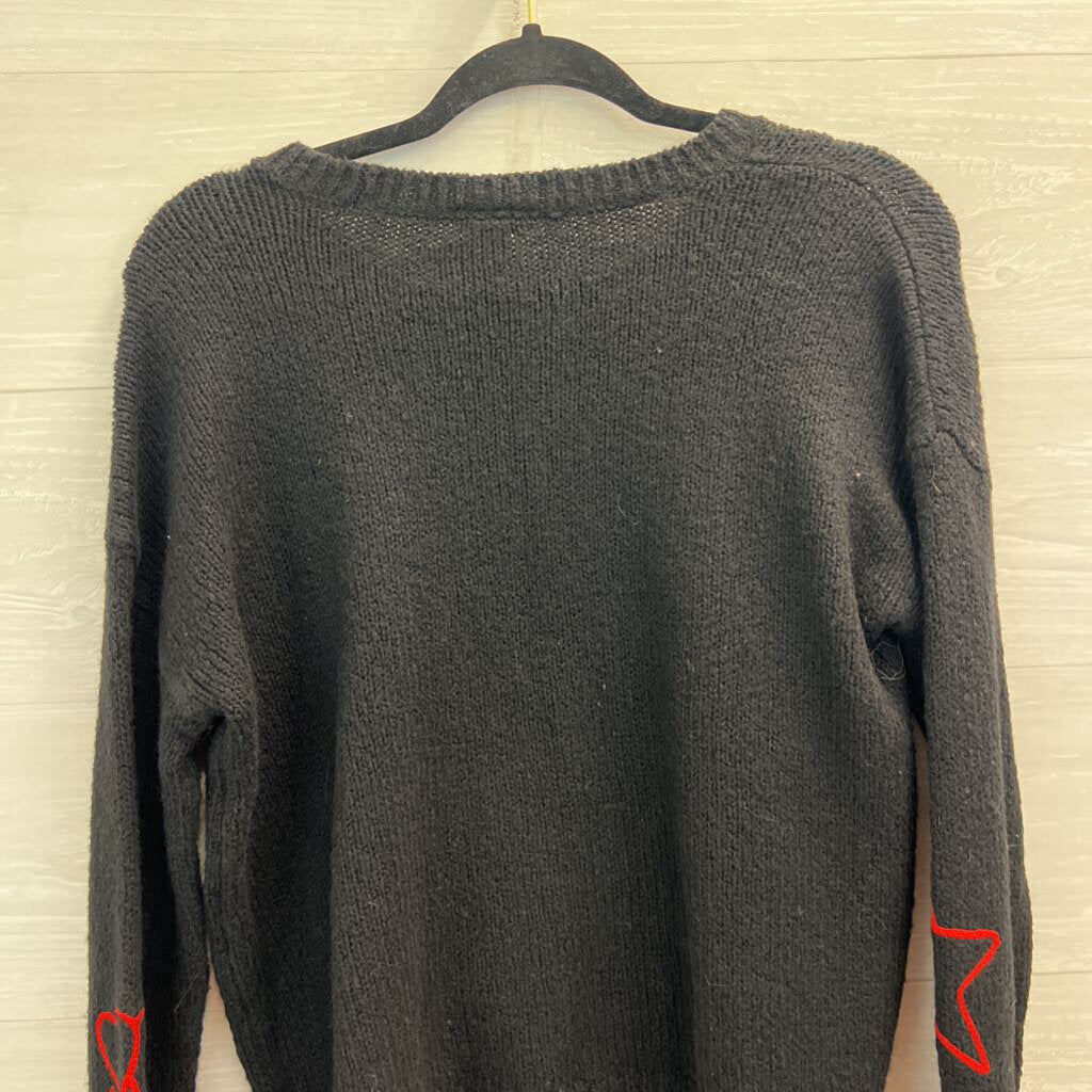 Torrid Black/ Red Skull Long Sleeve Sweater 00