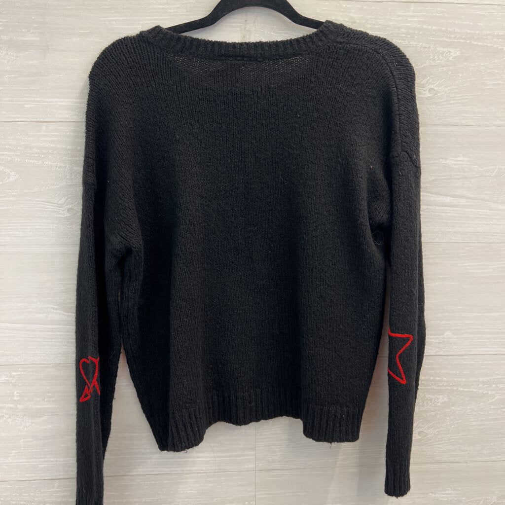 Torrid Black/ Red Skull Long Sleeve Sweater 00