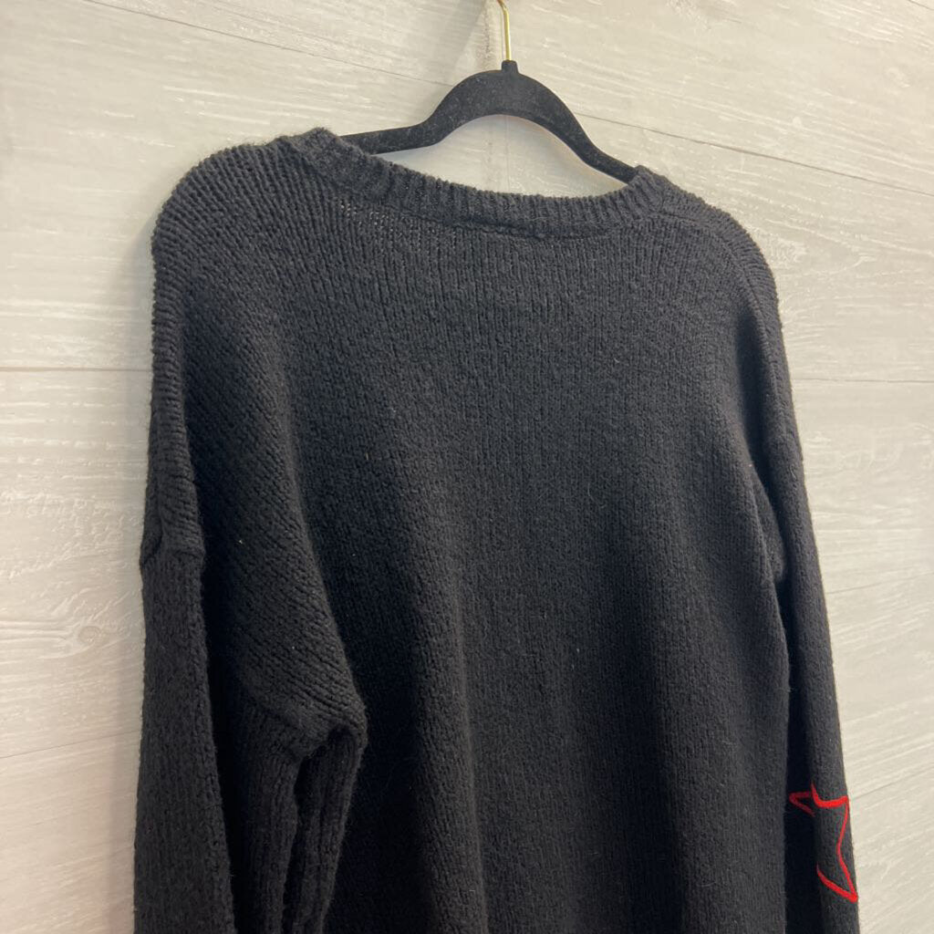 Torrid Black/ Red Skull Long Sleeve Sweater 00