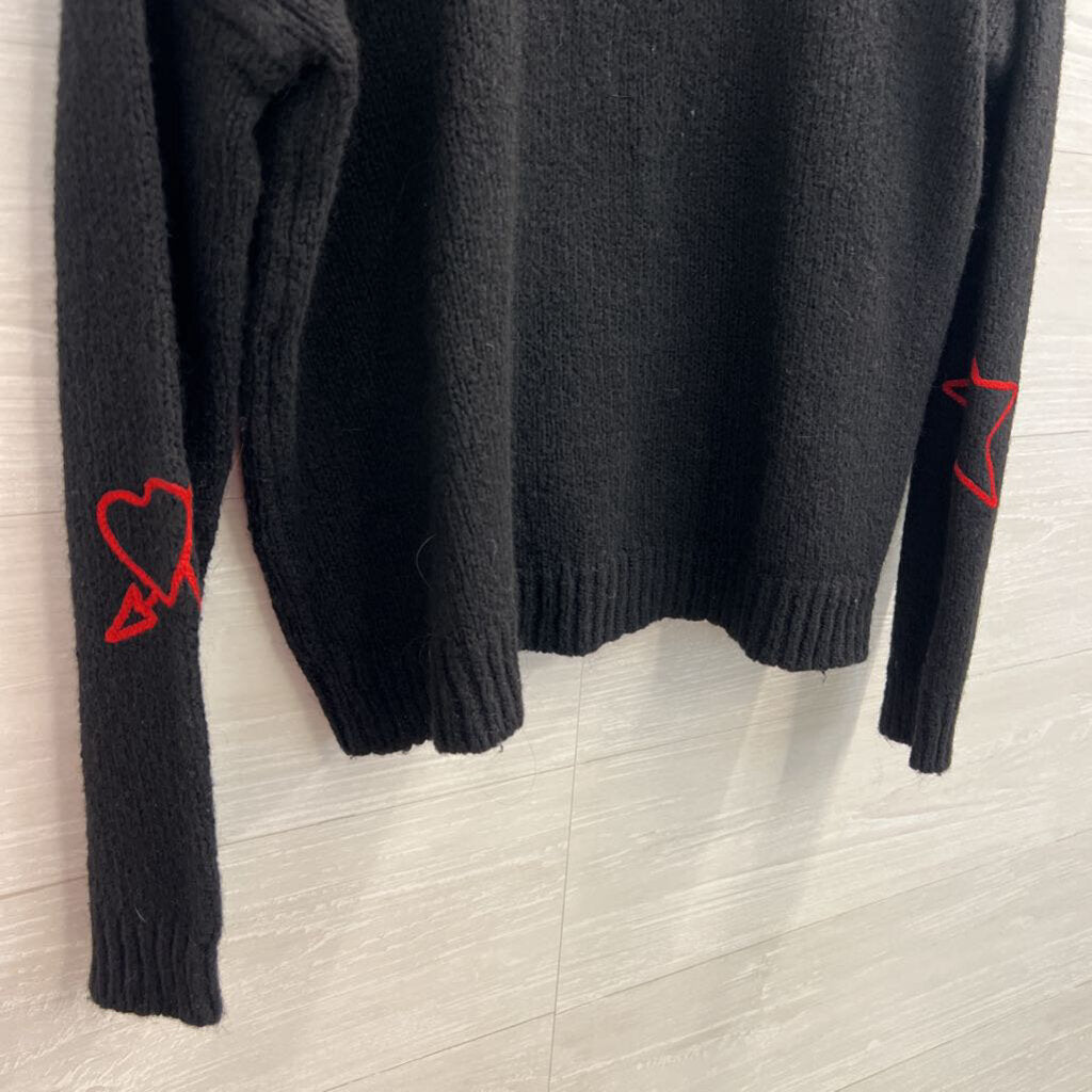 Torrid Black/ Red Skull Long Sleeve Sweater 00