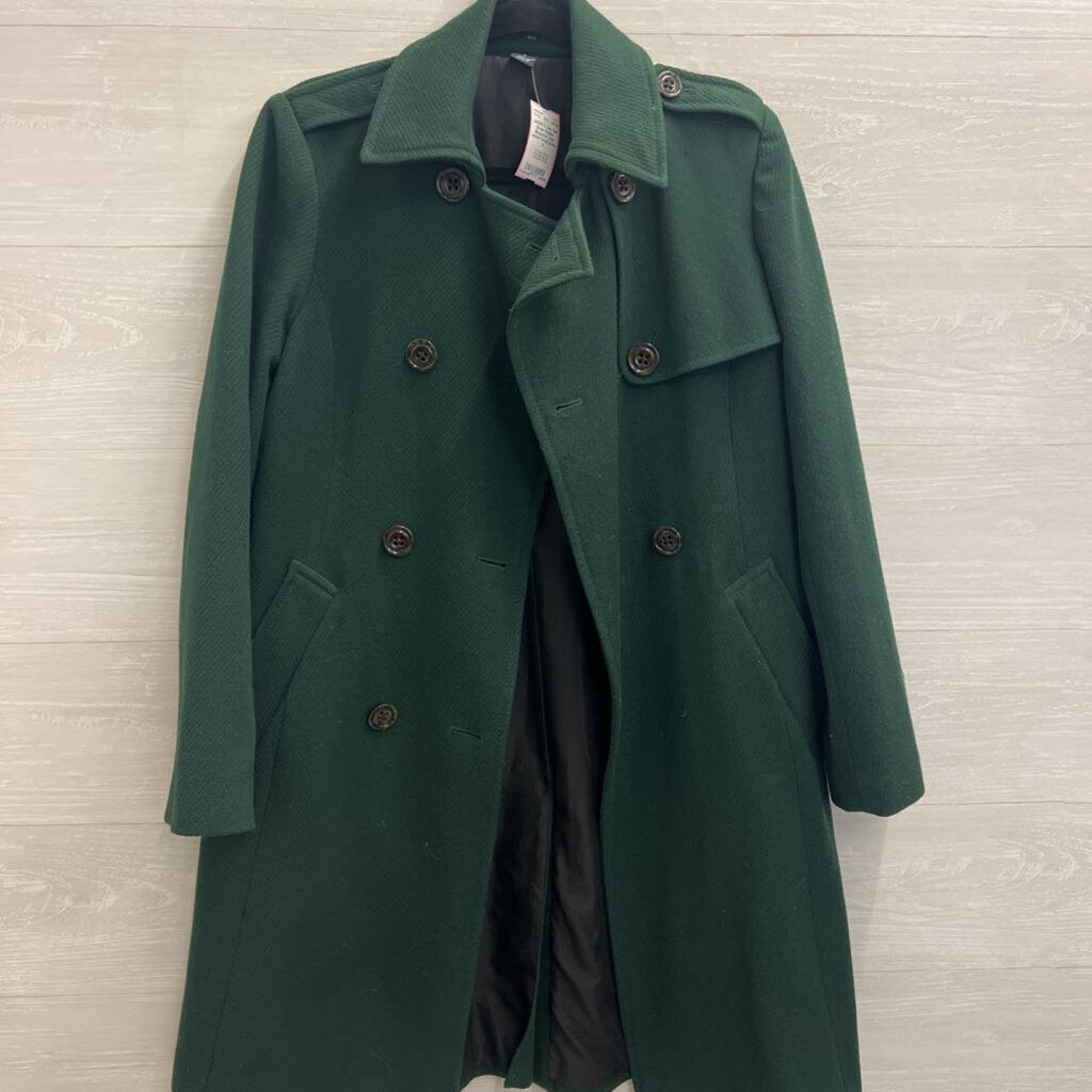 Gap Green Double Breasted Long Jacket Small
