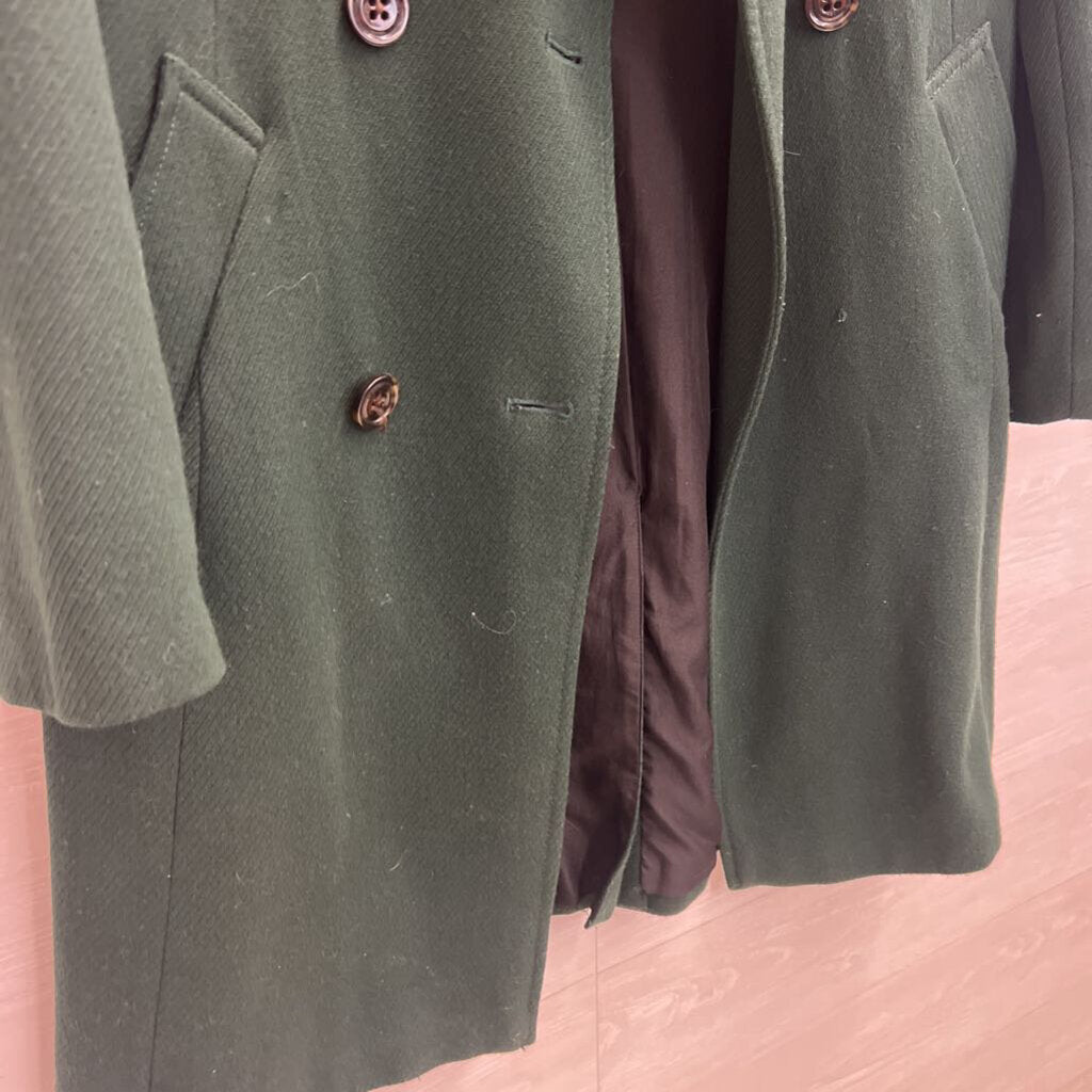 Gap Green Double Breasted Long Jacket Small