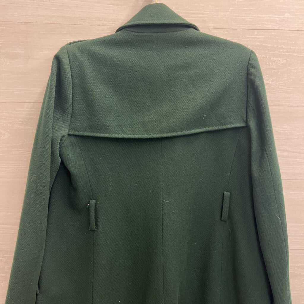 Gap Green Double Breasted Long Jacket Small