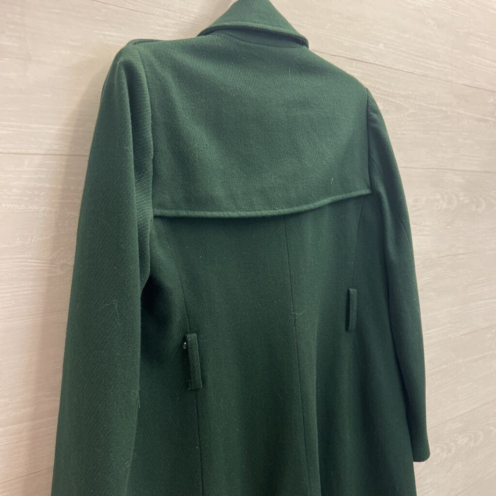 Gap Green Double Breasted Long Jacket Small