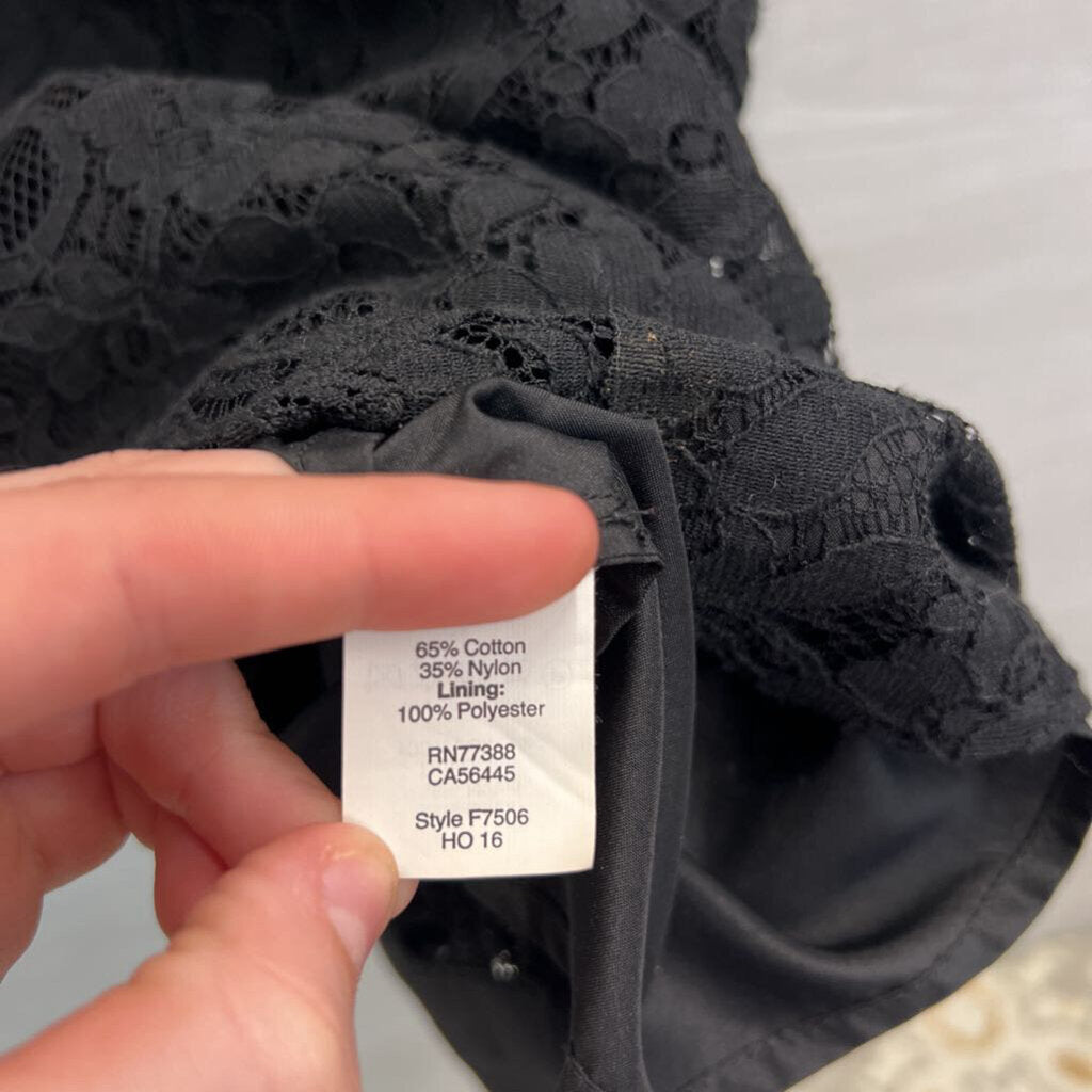 J Crew Black Lace Long Sleeve Dress 2