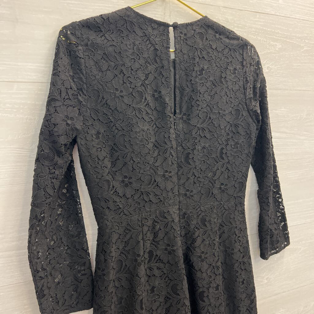J Crew Black Lace Long Sleeve Dress 2