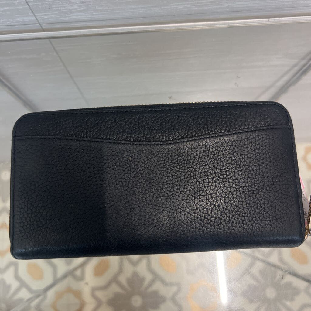 Kate Spade Black Leather Leila Large Continental Wallet