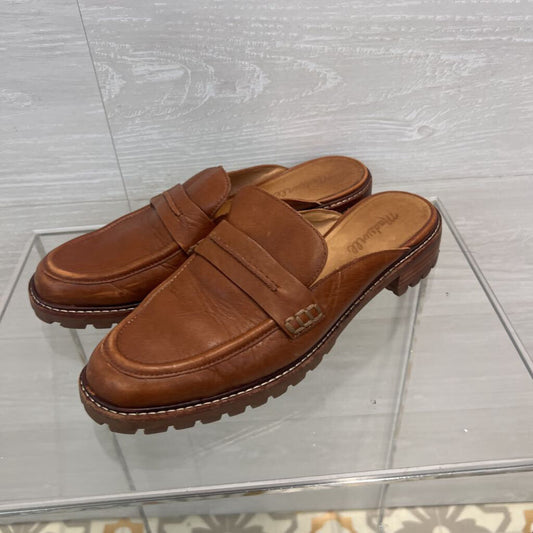 Madewell Brown Leather Corinne Slip On Lugsole Loafers 8.5
