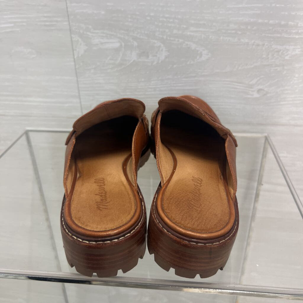 Madewell Brown Leather Corinne Slip On Lugsole Loafers 8.5