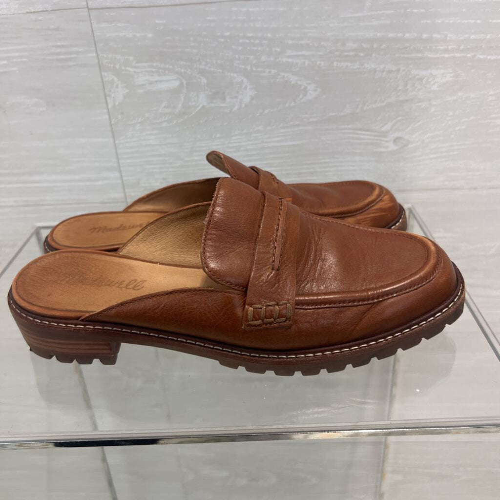 Madewell Brown Leather Corinne Slip On Lugsole Loafers 8.5