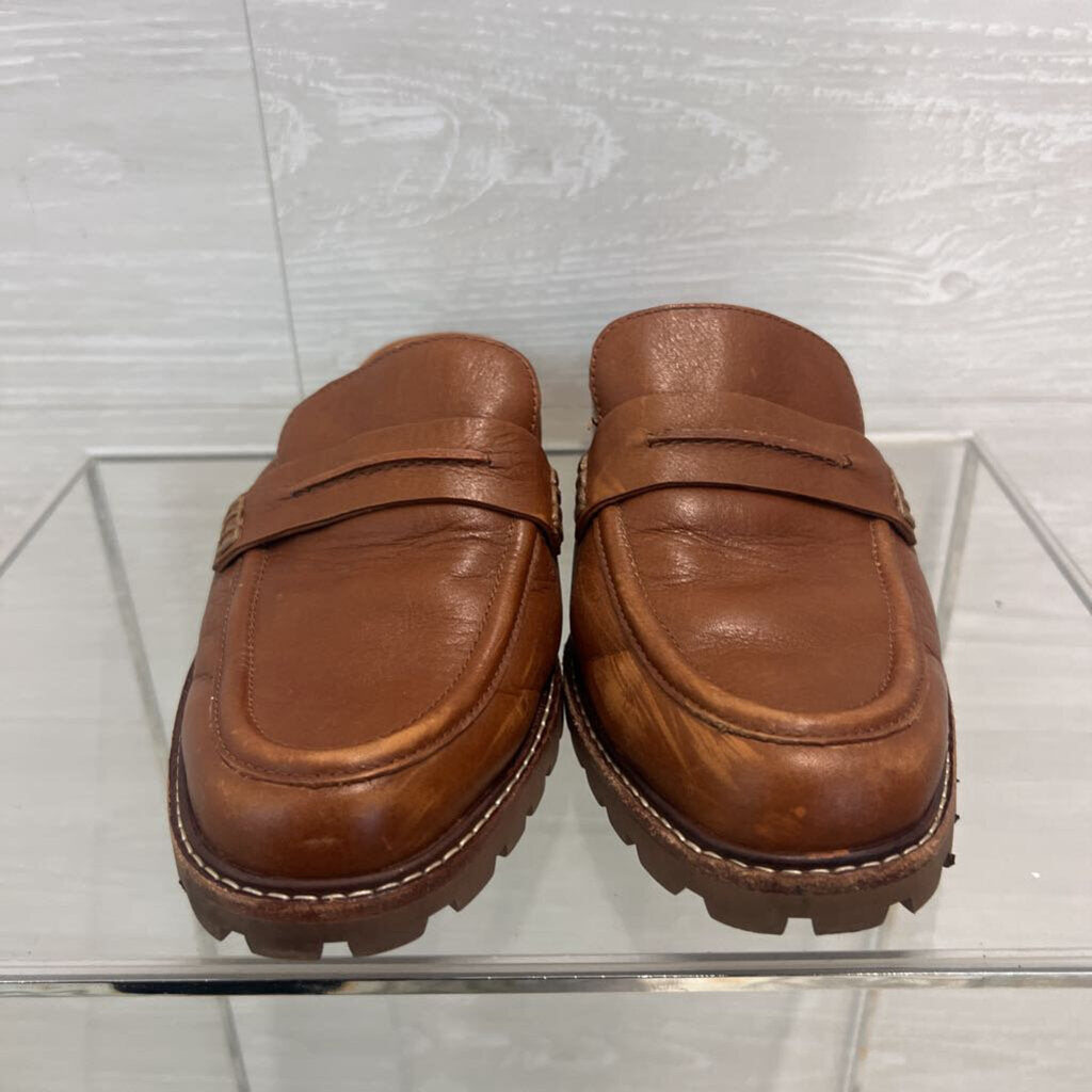 Madewell Brown Leather Corinne Slip On Lugsole Loafers 8.5