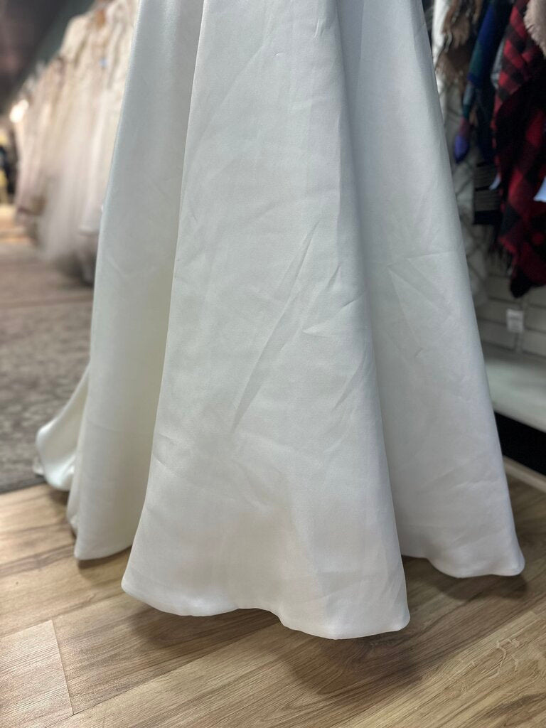 Adrianna Papell Satin A-Line Wedding Gown 14