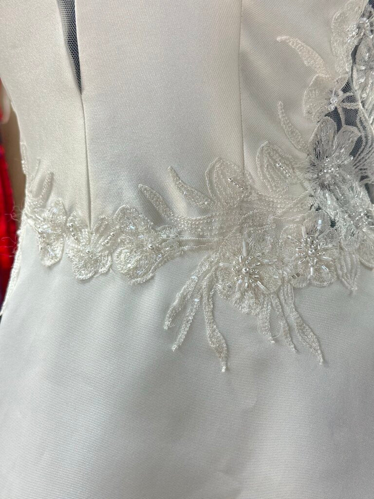 Adrianna Papell Satin A-Line Wedding Gown 14