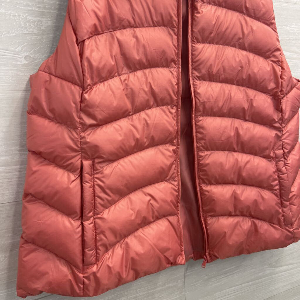 Loft Pink Puffer Zip Up Vest Extra Large