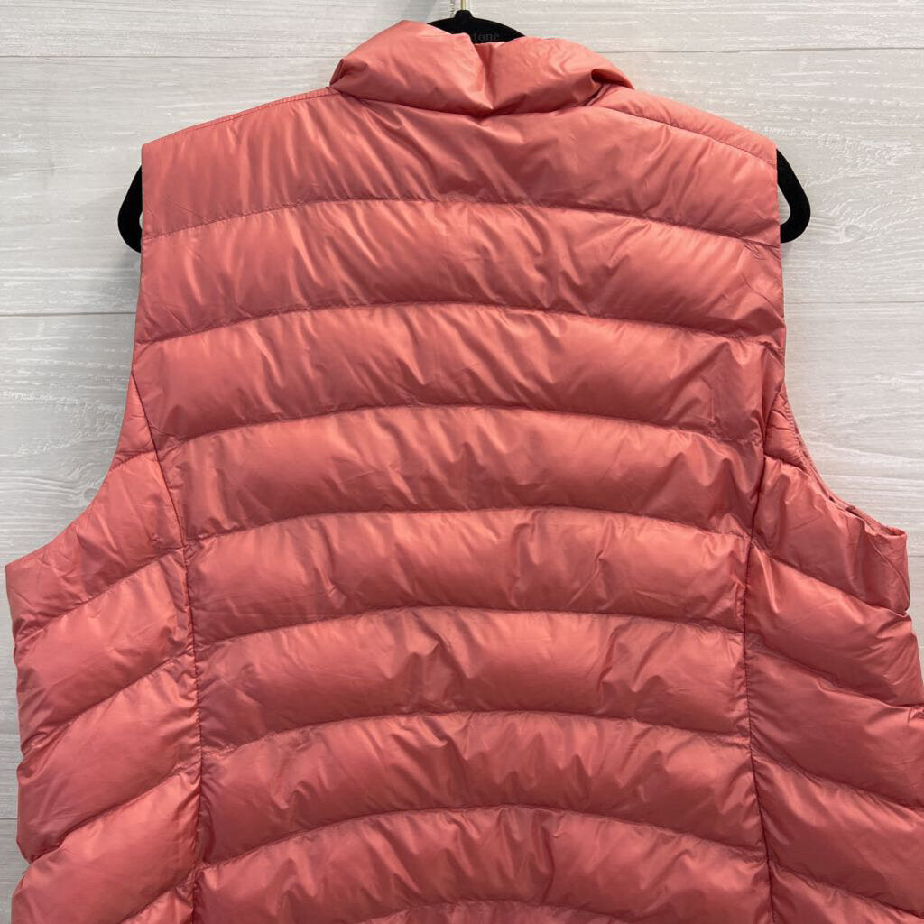 Loft Pink Puffer Zip Up Vest Extra Large