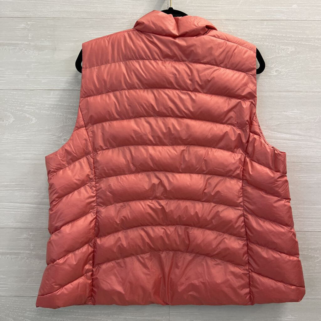 Loft Pink Puffer Zip Up Vest Extra Large