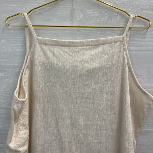 Loft Cream Textured Tank Top Extra Large