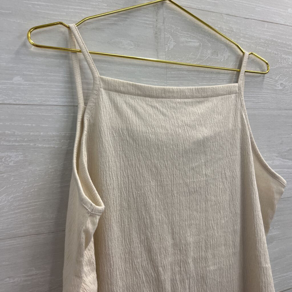 Loft Cream Textured Tank Top Extra Large