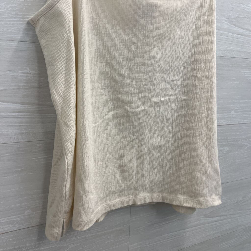 Loft Cream Textured Tank Top Extra Large