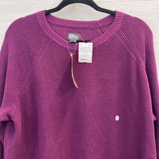 Eddie Bauer Purple Textured Cascadia Sweater Extra Large