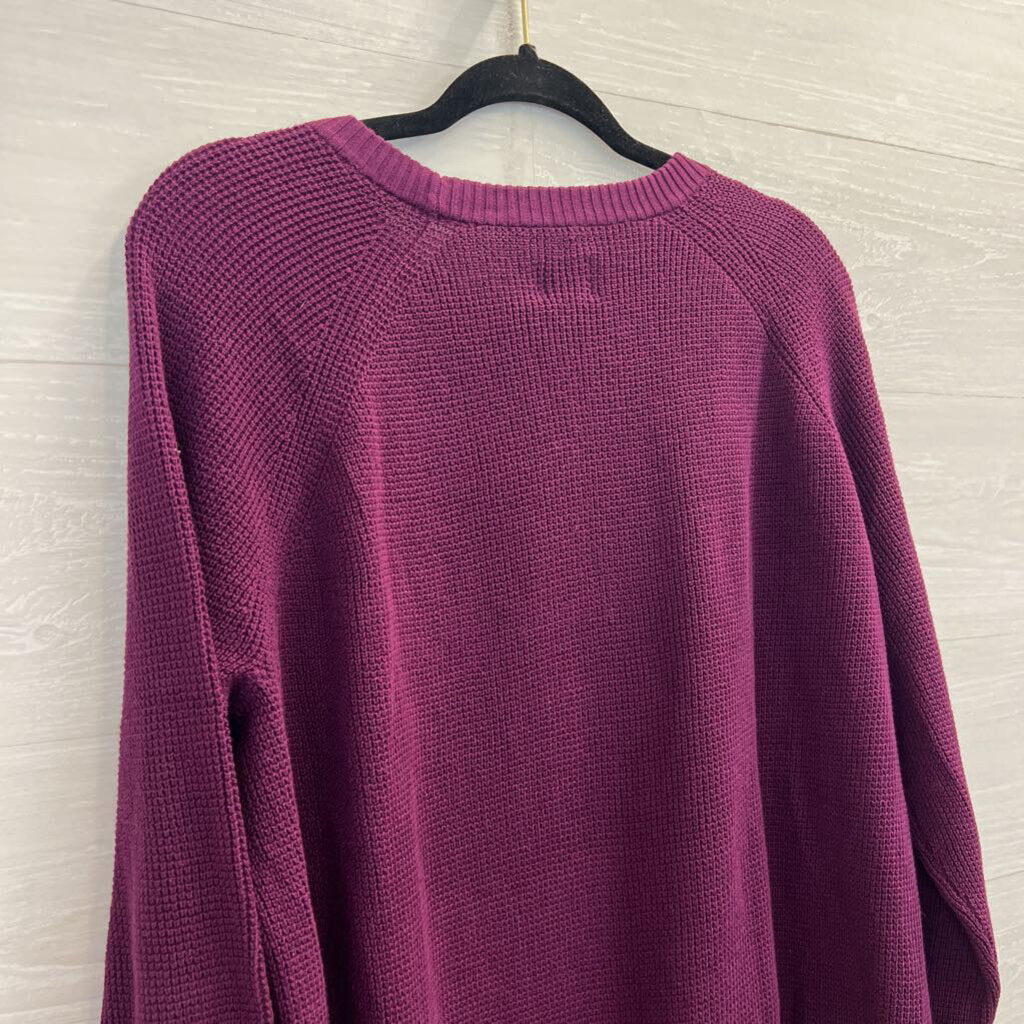 Eddie Bauer Purple Textured Cascadia Sweater Extra Large
